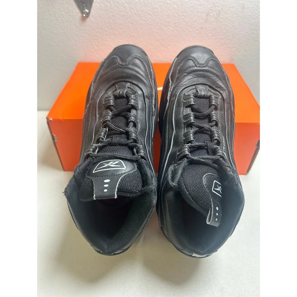 Reebok RB 210 KTS Black Leather Mid Top 10.5m #2739